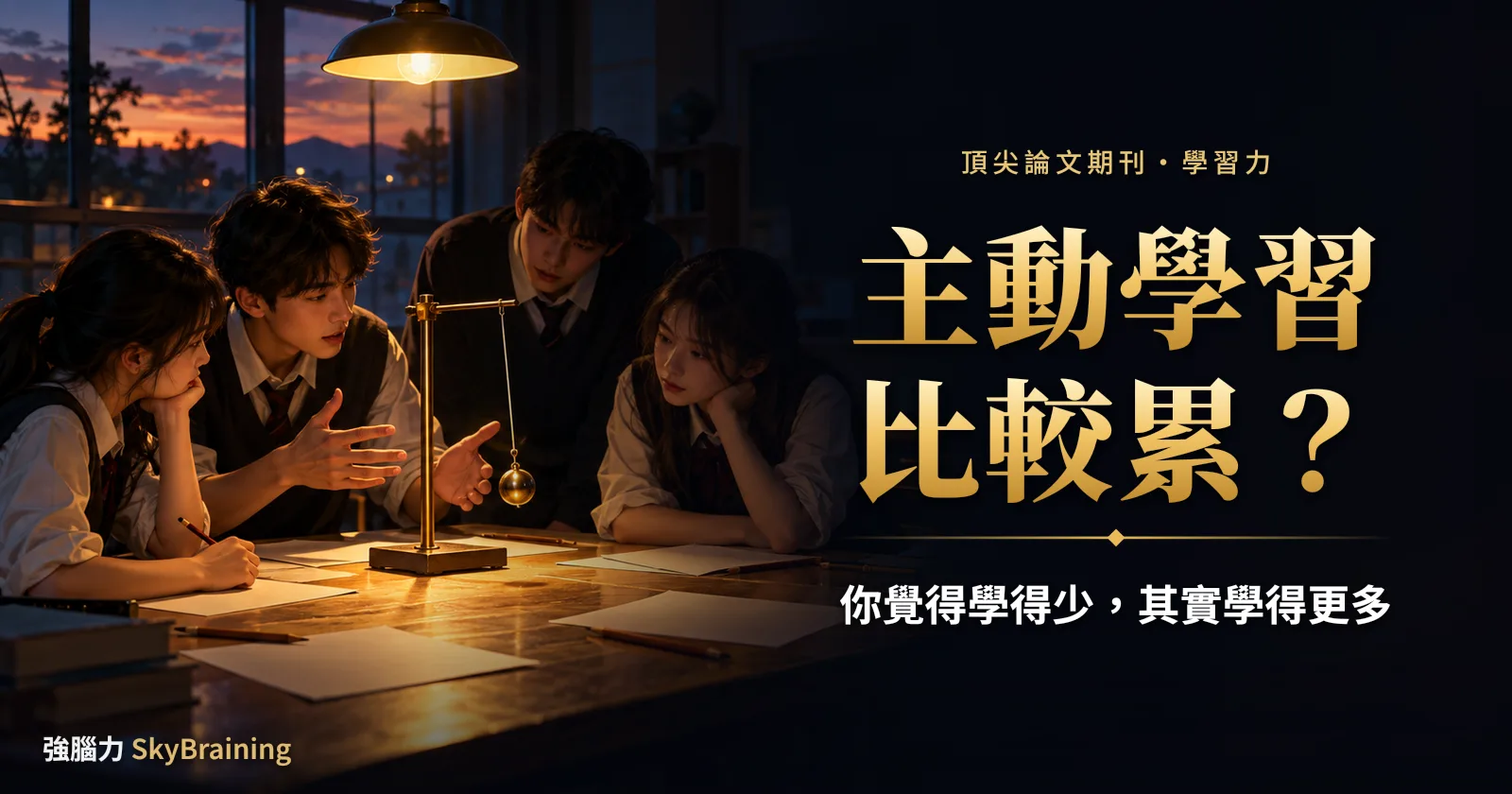 主動學習比聽講累？哈佛的一項研究發現：學得多，卻覺得學得少