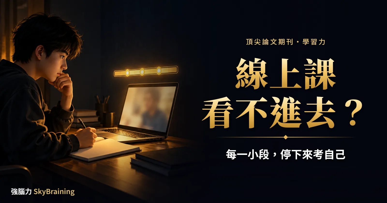 線上課看不進去?哈佛的一項研究:每一小段停下來考自己一次