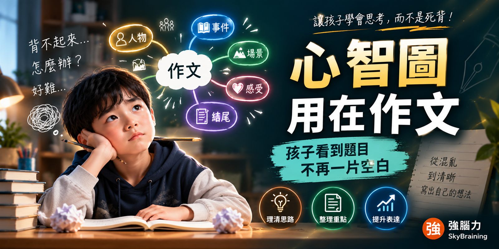 心智圖怎麼用在作文？破解「看到題目一片空白」
