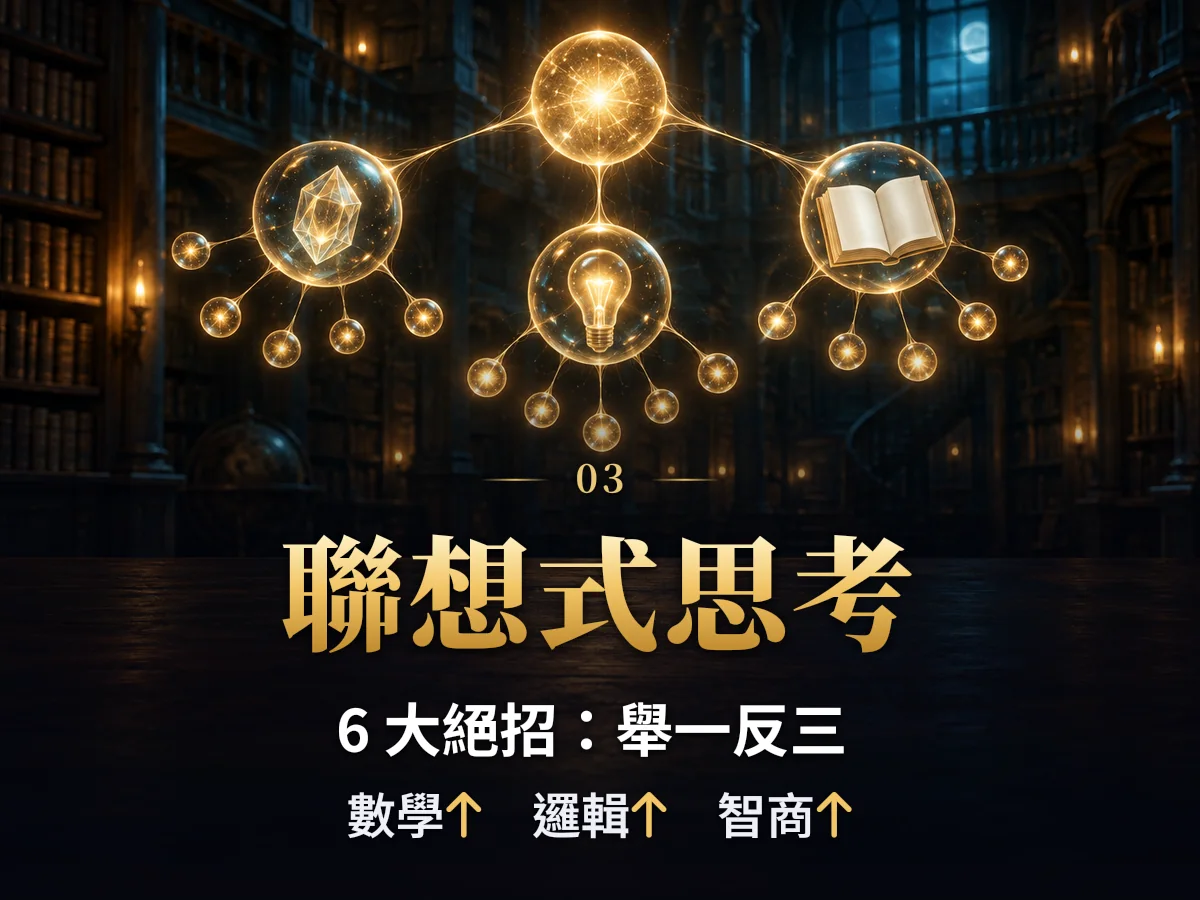 聯想式思考：6 大絕招：舉一反三；數學↑ 邏輯↑ 智商↑